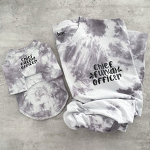 Load image into Gallery viewer, chief fun(d) officer cfo tie-dye oversized tee
